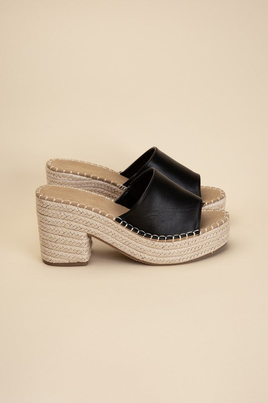 Bold Trendy Espadrille Mule Heels