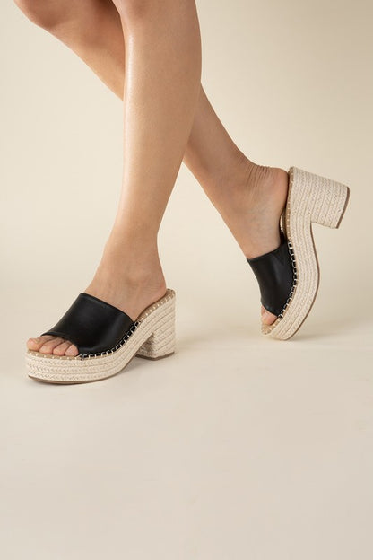 Bold Trendy Espadrille Mule Heels