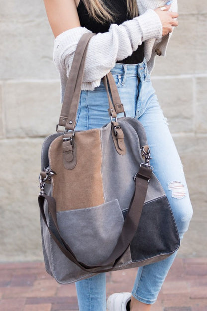 Bold Colorblock Messenger Bag