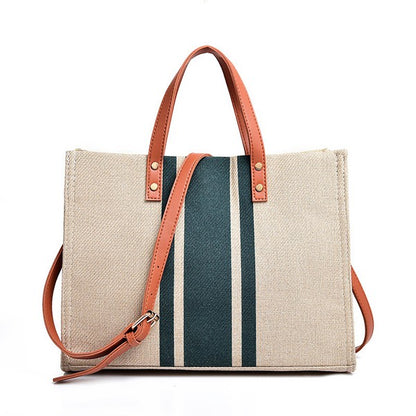 Bold Canvas Stripe Tote