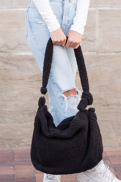 Bold Boucle Sherpa Messenger Bag