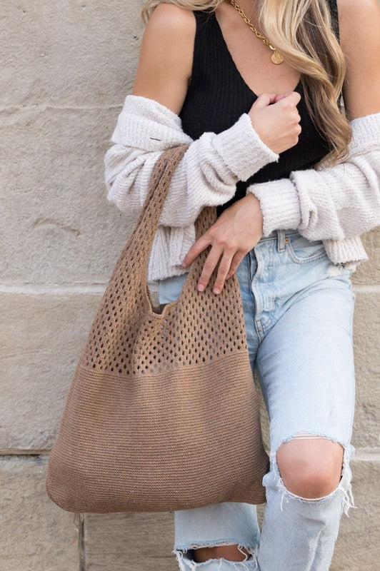 Bold Soft Knit Hobo Bag