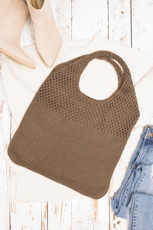 Bold Soft Knit Hobo Bag