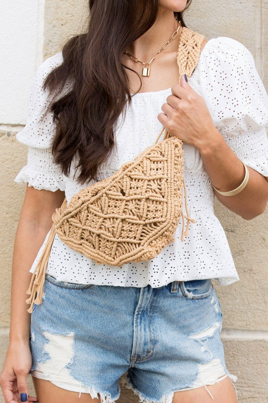 Bold Macrame Sling Bag