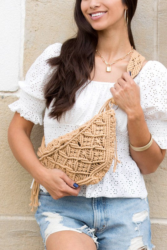 Bold Macrame Sling Bag