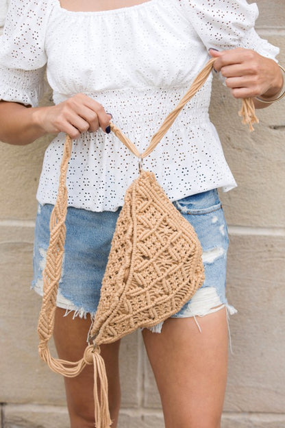 Bold Macrame Sling Bag