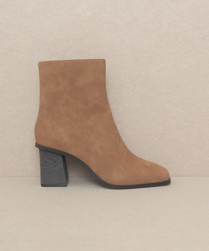 Bold Modern Twist Square Toe Ankle Boots