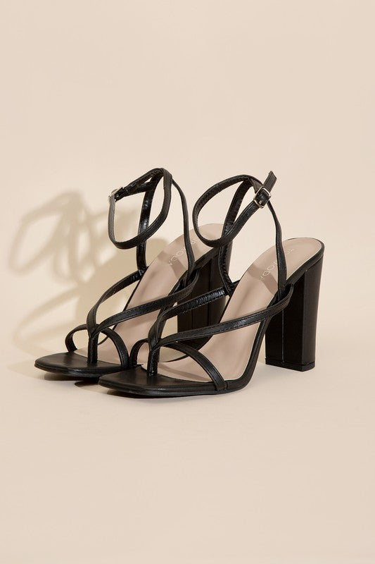 Bold Open Toe Strappy Heels