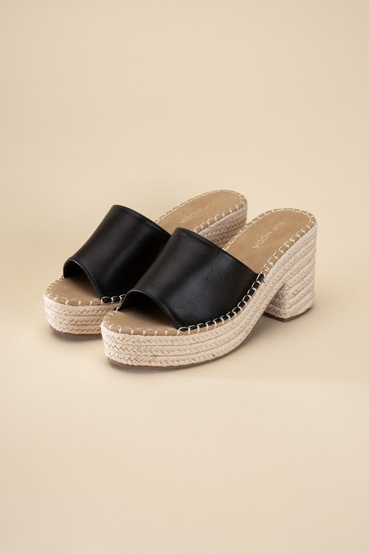 Bold Trendy Espadrille Mule Heels