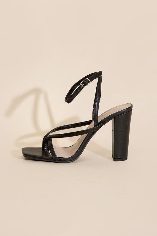 Bold Open Toe Strappy Heels