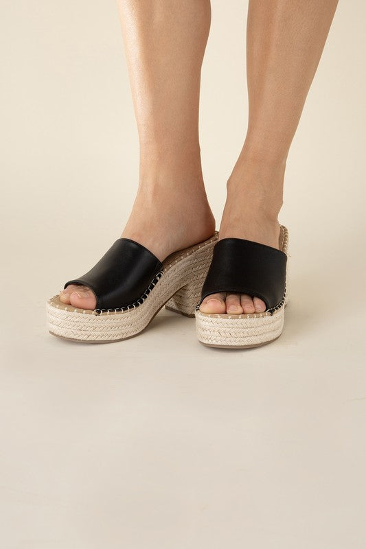 Bold Trendy Espadrille Mule Heels