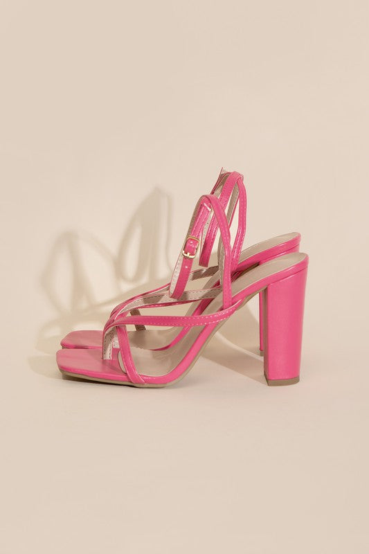 Bold Open Toe Strappy Heels