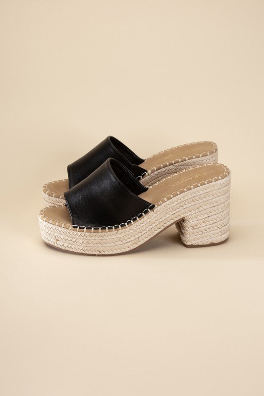 Bold Trendy Espadrille Mule Heels