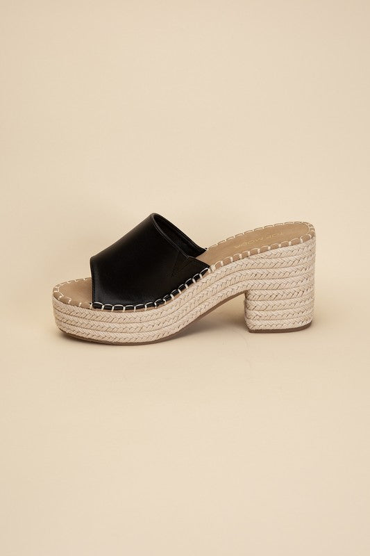 Bold Trendy Espadrille Mule Heels