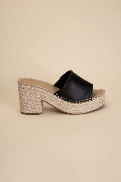 Bold Trendy Espadrille Mule Heels