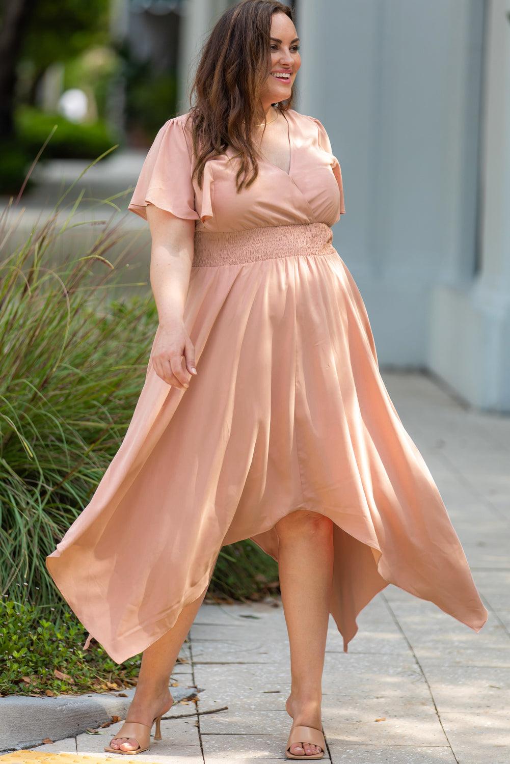 Chic Solid Midi Dress - BoldlyCurvy