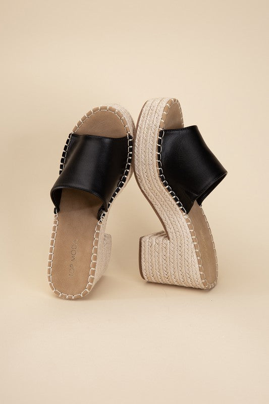 Bold Trendy Espadrille Mule Heels