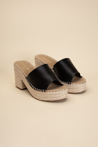 Bold Trendy Espadrille Mule Heels