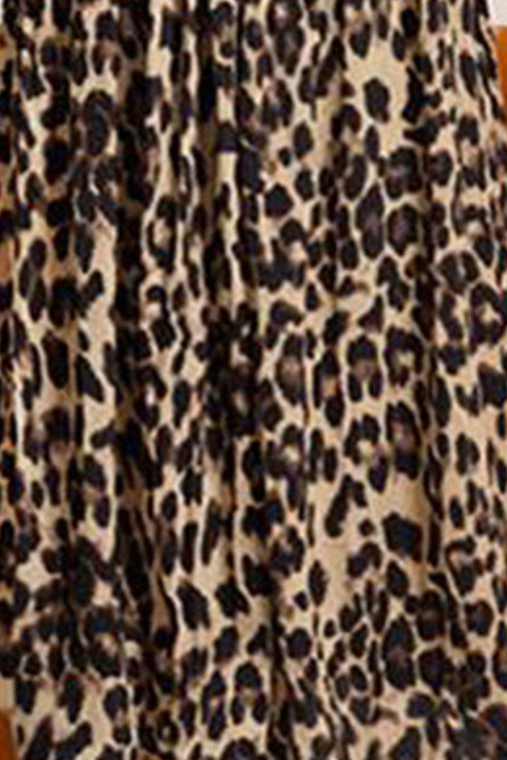 Plus Size Leopard Print Midi Skirt - BoldlyCurvy