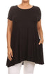 Short sleeves Side pockets Tunic top - BoldlyCurvy